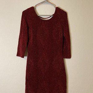 Short Holiday Dress - Open Back - Size XL